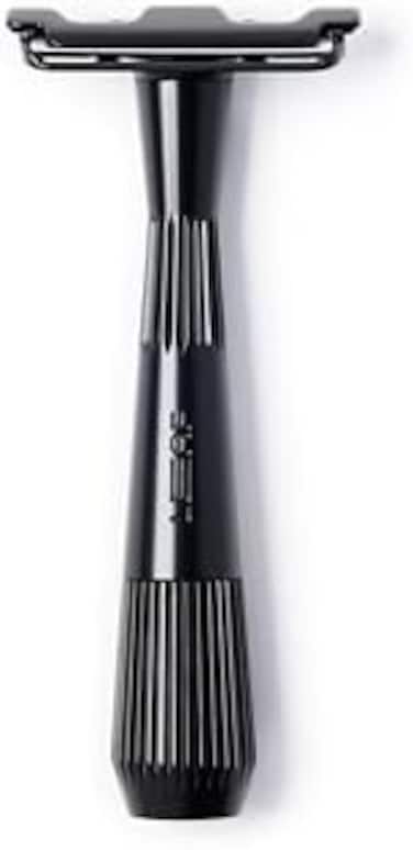 Leaf ShaveThorn Razor, Black - Eco-Friendly Razor for MenWomen, Single-Blade Safety Razor with Stainless Steel Blades, Recommended for Face Shavers with Coarser Hair