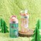 Zak Designs 16oz Riverside Kids Water Bottle with Spout Cover and Built-in Carrying Loop, Made of Durable Plastic, Leak-Proof Water Bottle Design for Travel (UnicornShells, Pack of 2