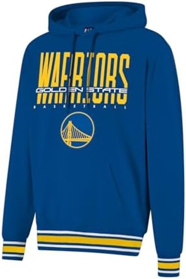 Ultra Game NBA Men's Stripe Soft Fleece Pullover Hoodie Sweatshirt