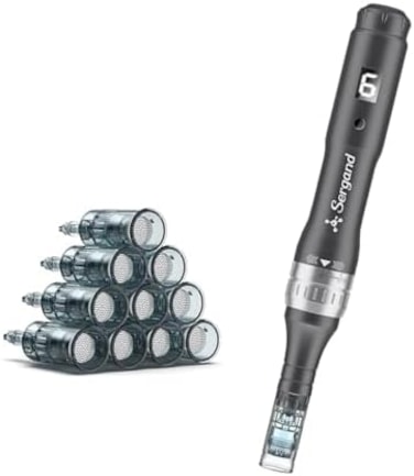 Sergand Format: Unknown Binding Sergand Professional Wireless Microneedling Pen with 20 Replacement Cartridges - Adjustable Micro Needling Professional Derma Pen Microneedle Machine,9pcs 16pin9pcs
