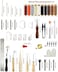 PLANTIONAL Leather Working Tools for Beginners: Professional Leather Craft Kit with Waxed Thread Groover Awl Stitching Punch for Leathercraft Adults Gifts