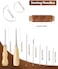 PLANTIONAL Leather Working Tools for Beginners: Professional Leather Craft Kit with Waxed Thread Groover Awl Stitching Punch for Leathercraft Adults Gifts