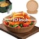 mutvle 10 Inch Air Fryer Disposable Paper Liner Round, XXL Size 100Pcs Parchment Paper Liners for 7QT, Non-stick, Food Grade Baking Paper