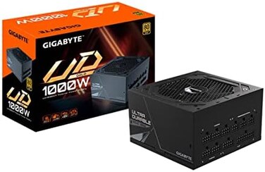 مزود طاقة GIGABYTE GP-UD1000GM بقدرة 1000 واط، حاصل على شهادة 80 Plus Gold، قابل للتوصيل بالكامل