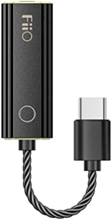 FiiO JadeAudio KA1 Headphone Amps Amplifier Tiny USB DAC High Resolution 3.5mm Lossless for Smartphones/PC/Laptops/Players(Type C, Black