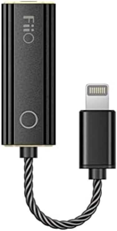 FiiO JadeAudio KA1 Headphone Amps Tiny Amplifier USB DAC High Resolution Lossless for Smartphones/PC/Laptop/Players(Lightning, Black