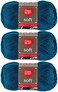 Red Heart Soft Yarn, 3 Pack, Teal (10 Ounce3 Count