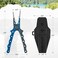 Piscifun Fishing Pliers, Saltwater Fishing Pliers with Split Ring, Fish Hook Remover, Corrosion Resistance Fly Fishing Pliers with Braid Cutters, Sheath and Lanyard, Fishing Gear Gifts for Men, Blue