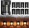 DOESLAG Solar Fence Lights Outdoor 8 Pack Deck Lights Solar Powered with Edison LED Bulbs, Waterproof ,Outdoor for Garden Post Patio Backyard Decor