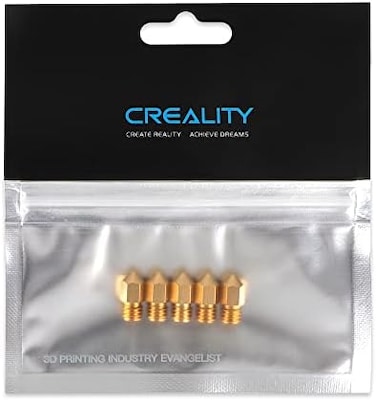 Creality Official Ender 3 Nozzles 0.4mm 5PCS, 3D Printer Brass Hotend Nozzles for Ender 3/Ender 3 V2/Ender 3 Pro/Ender 3 Max/Ender 5 Series and CR 10 Series