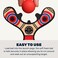 Mighty Fun! Mischief Maker Wooden Toy Slingshot Real Wood and Soft Foam Balls (Red Classic