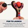 Mighty Fun! Mischief Maker Wooden Toy Slingshot Real Wood and Soft Foam Balls (Red Classic