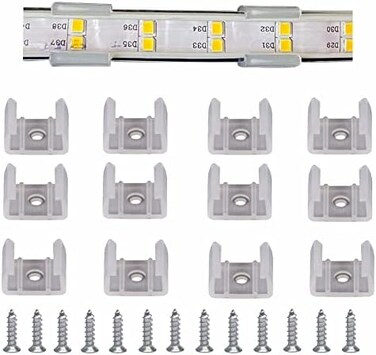 GYGhaoho 120pcs LED Strip Light Clips Neon Mounting Clips 10/13/16MM Size Make The Neon Signs Flexible Light Strip Fixing Card (B.13MM/0.51INCH
