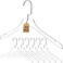 BESSER HAUS 15 Pack Acrylic Hangers Gold Acrylic Hangers with Clips Premium Quality Crystal Clear Hangers Luxury Dress Suit Hangers(Silver Hook