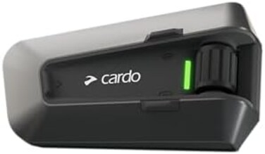 Cardo PACKTALK EDGE Motorcycle Bluetooth Communication System Headset Intercom Single Pack, Black, PT200001, PACKTALK EDGE Single