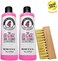 Pink Miracle Shoe Cleaner Kit Fabric Cleaner for Leather, Whites and Nubuck Sneakers Two Pack (Two Bottles/One Brush