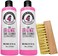 Pink Miracle Shoe Cleaner Kit Fabric Cleaner for Leather, Whites and Nubuck Sneakers Two Pack (Two Bottles/One Brush