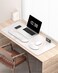 Auhoahsil Large Mouse Pad with Wrist Rests for KeyboardMouse, Thick Soft Ergonomic Memory Foam Wrist Supports, BigLong Desk Mat 35.5 x 15.7 in, for Office Gaming Computer, White Marble