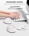 Auhoahsil Large Mouse Pad with Wrist Rests for KeyboardMouse, Thick Soft Ergonomic Memory Foam Wrist Supports, BigLong Desk Mat 35.5 x 15.7 in, for Office Gaming Computer, White Marble