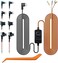 طقم توصيل كاميرا السيارة REDTIGER F7N بمنفذ USB-C، طقم كابل شاحن كاميرا السيارة 12-24 فولت إلى 5 فولت مع طقم فيوزات، حماية من انخفاض الجهد لكاميرا السيارة (فيوز مزدوج رباعي).