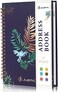 JUBTIC Hardcover Address Book with Alphabetical Tabs, Spiral Bound Address Book with Refillable Pages Medium Telephone book incl. Address, Password, Contact, Tel, Email, Important Date for Home Office