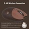 Lomiluskr Cute Cat Wireless Mouse, Lightweight Soundless, 2.4G Wireless, Candy Colors, Kawaii for Girls and Kids (Coffee