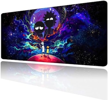 Jasuine Large Gaming Mouse Pad Anime Night Sky Space Stars Custom Desk Pad,Mousepad with Non-Slip Rubber Base and Stitched Edges Mouse Mat,Portable Desk Mat for Office,Computer Work,Game,31.5X15.7