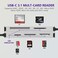 Rytaki Pro USB C XD Picture Card Reader, Type C (5GpsHigh Speed TF/SD/MS/M2/XD/CF 6 in 1 Camera Card Reader, USB C XD Memory Card Reader Supports Olympus and Fujifilm XD Picture Card 1GB 2GB