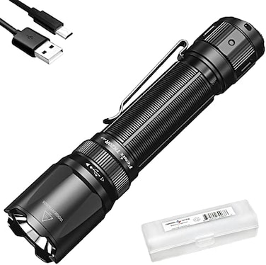 Fenix TK20R v2.0 Rechargeable Tactical Flashlight, 3000 Lumen Long Throw USB-C Tac Light, with LumenTac Organizer