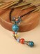 MINACHI Bohemian Flower Colorful Ceramic Beads Necklace, Tricolor Beaded Jewelry, Gifts for Women
