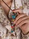 MINACHI Bohemian Flower Colorful Ceramic Beads Necklace, Tricolor Beaded Jewelry, Gifts for Women