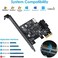BEYIMEI PCIE USB3.2 GEN1 Type-E Expansion Card, PCI Express 1X to 20Pin Front Panel Type C Connector (A key19Pin Socket, 5Gbps PCIE USB Adapter with D720201 Chip for Windows XP/11/10/8/7 LINUX