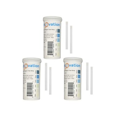 Bartovation Hydrogen Peroxide H2O2 Test Strips, Low Level, 0-100 ppm [3 Bottles of 100 Strips Each]