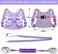 Accmor Toddler Harness LeashAnti Lost Wrist Link, Kids Butterfly Harnesses with Children Leashes, Cute Baby Leash Walking Assistant Wristband Strap Tether for Girls Outdoor (Purple