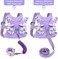 Accmor Toddler Harness LeashAnti Lost Wrist Link, Kids Butterfly Harnesses with Children Leashes, Cute Baby Leash Walking Assistant Wristband Strap Tether for Girls Outdoor (Purple