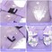 Accmor Toddler Harness LeashAnti Lost Wrist Link, Kids Butterfly Harnesses with Children Leashes, Cute Baby Leash Walking Assistant Wristband Strap Tether for Girls Outdoor (Purple