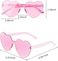 AEAHALY Heart Sunglasses for Women and Kids Rimless Heart Shaped Sunglasses Heart Glasses Bachelorette Bride Party Favor