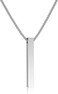 NAIQUBE Bar Pendant Necklace For Men Stainless Steel Box Chain Pendant Mens Necklace Jewelry Length 22inch