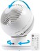 Iris Ohyama IRIS USA WOOZOO Desk Fan with Remote, Oscillating Table Air Circulator, 8 Speeds, 82ft Max Air Distance, 120&deg; Adjustable Tilt, 35db Low Noise Motor, Small Fan for Bedroom, Office, Dorm, Wh