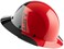 LIFT Safety DAX Fiber Resin Full Brim Hard Hat (50/50 Gloss Red/Black