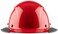 LIFT Safety DAX Fiber Resin Full Brim Hard Hat (50/50 Gloss Red/Black
