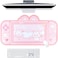 BelugaDesign Bunny Desk PadNS Switch Keyboard Gaming Mat Large Mat MousepadPastel Pink Animal Kawaii Cute Anime Desk Blotter Protector (Pink Rabbit, Large