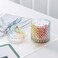 rejomiik Qtip Holder Glass Apothecary Jars with Lid Bathroom Accessories Vanity Organizers and Makeup Storage for Cotton Swabs, Makeup Sponges, Bath Salts, Canister Dispenser, 2 Pack Rainbow