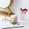 rejomiik Qtip Holder Glass Apothecary Jars with Lid Bathroom Accessories Vanity Organizers and Makeup Storage for Cotton Swabs, Makeup Sponges, Bath Salts, Canister Dispenser, 2 Pack Rainbow