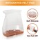 JIENO 24 Pcs Chair Leg Floor Protectors for Hardwood Floors Silicone Covers to Protect Wood Tile Floors Felt Bottom Furniture Leg Caps Non Slip Reduce Noise (M-Transparent