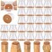 JIENO 24 Pcs Chair Leg Floor Protectors for Hardwood Floors Silicone Covers to Protect Wood Tile Floors Felt Bottom Furniture Leg Caps Non Slip Reduce Noise (M-Transparent