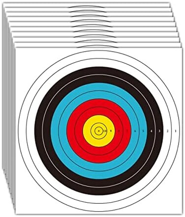 THREE ARCHERS 30pcs Targets Paper Standard Archery 40cm 10 Ring Bow and Arrow Targets for HuntingShooting Archery Accessories for Target Practice