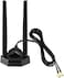 Eightwood Dual Band WiFi Antenna 2.4GHz 5GHz RP-SMA WiFi Antennae with 6.5ft Extension Cable for PC Desktop Computer PCI PCIe WiFi Bluetooth Card Wireless Network Router