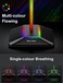 New bee Headphone Stand RGB Headset Holder with 1 USB-C Charging Port and 1 USB Charging Port, Headset Stand Gaming with 7 Light Modes Suitable for All Earphone Accessories (black-1
