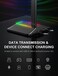 New bee Headphone Stand RGB Headset Holder with 1 USB-C Charging Port and 1 USB Charging Port, Headset Stand Gaming with 7 Light Modes Suitable for All Earphone Accessories (black-1